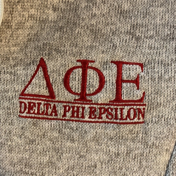 Delta Phi Epsilon Embroidered Quarter Zip - Picture 3 of 5